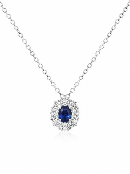 Collana Moraglione Donna in Oro Zaffiro 0.50 Ct ZOZ34-04 - ZOZ34-04